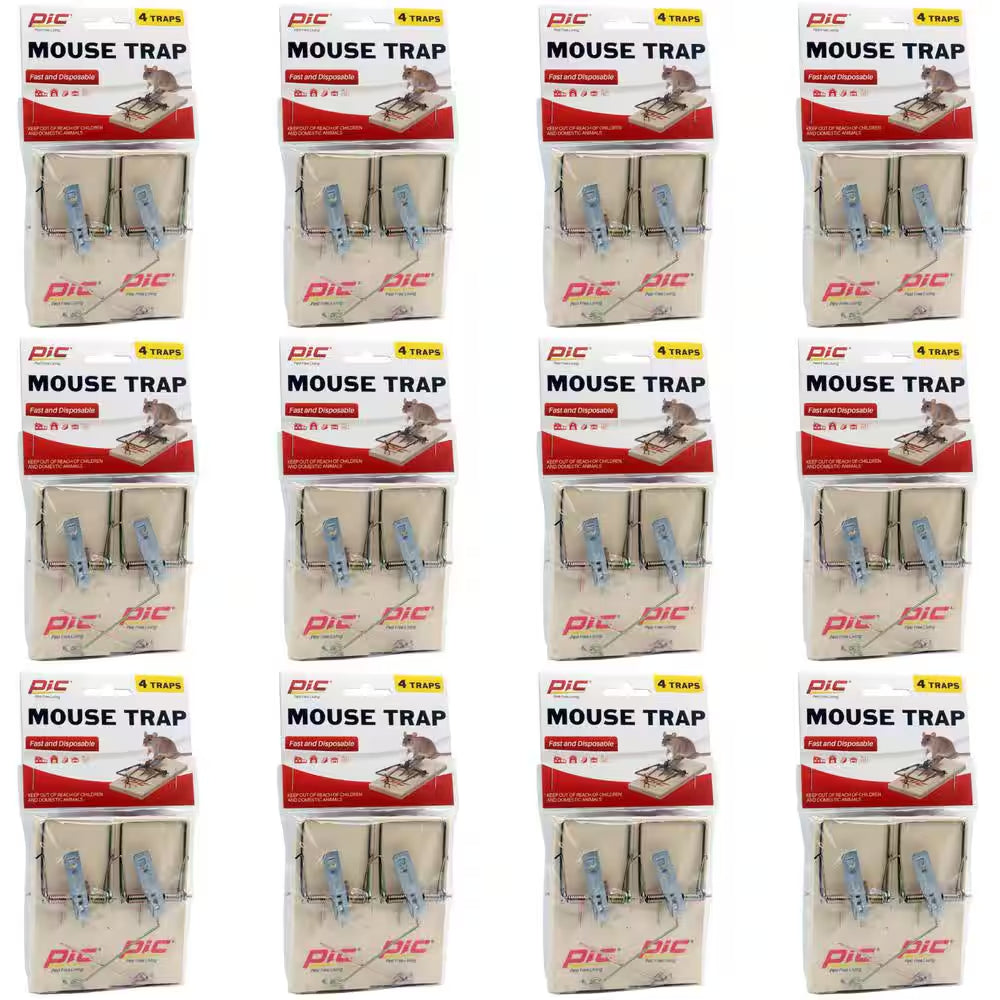 Wood Mouse Traps (Total Number of Traps - 48) (4 Count per Case)