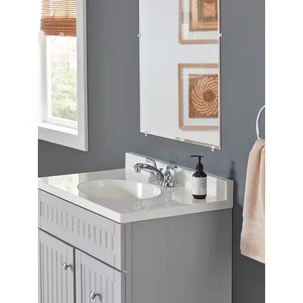 Foundations 4 In. Centerset Single-Handle Bathroom Faucet in Chrome