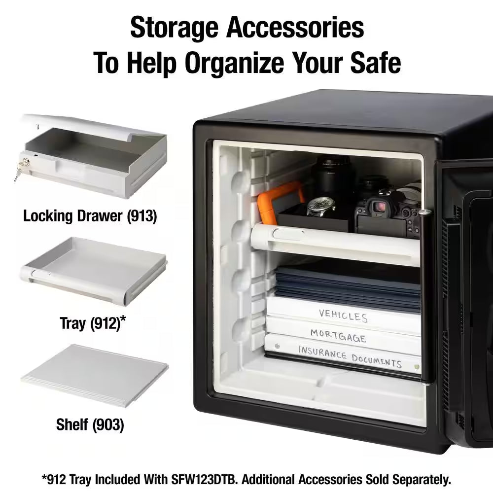 1.2 Cu. Ft. Fireproof & Waterproof Safe with Dial Combination Lock and Dual Key