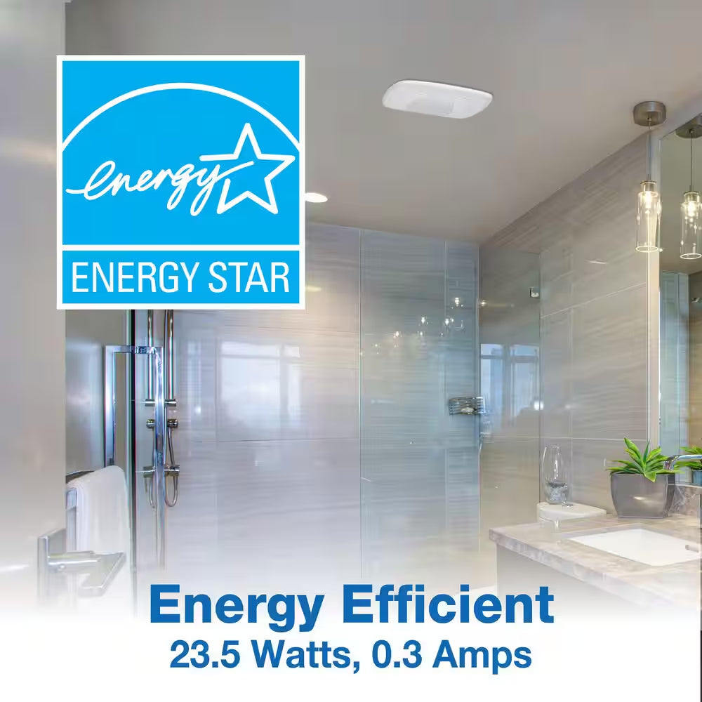 ENERGY STAR Certified Quiet Certified Snap-In Installation 70 CFM Bathroom Exhaust Fan