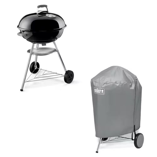 Jumbo Joe Premium 22 In. Charcoal Grill in Black with Grill Cover
