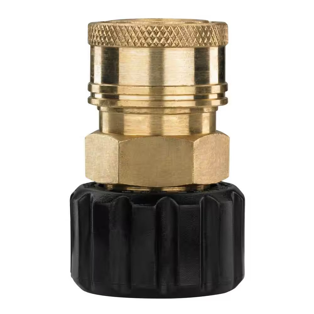 3/8 In. Female Quick-Connect X M22 Coupler for Most Gas and Electric Pressure Washer Brands up to 4000 PSI