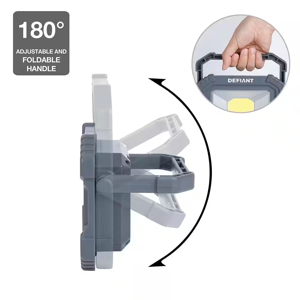 3000 Lumens Rechargeable Magnetic Utility Light with Power Bank (2-Pack )