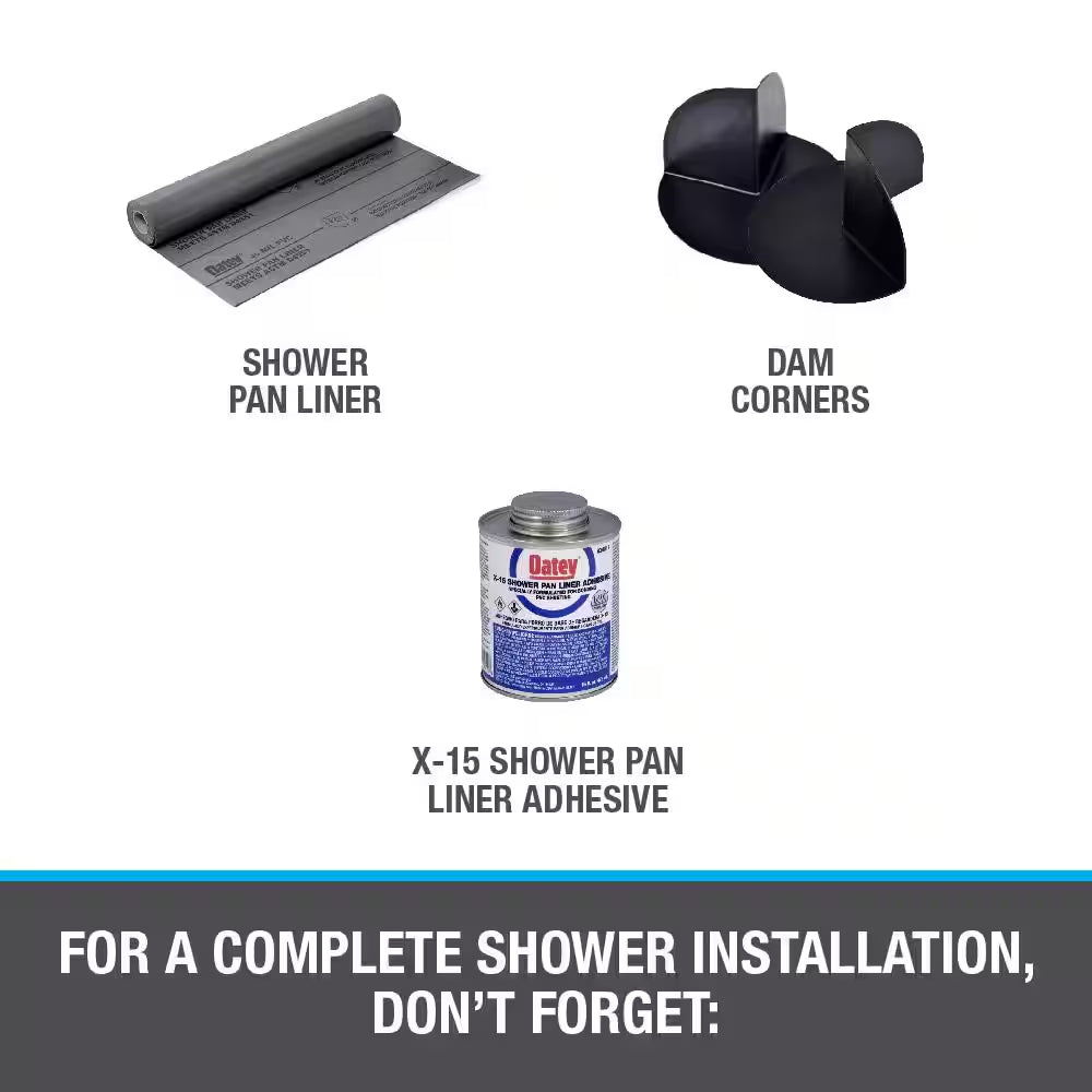 5 Ft. X 6 Ft. Gray PVC Shower Pan Liner Roll