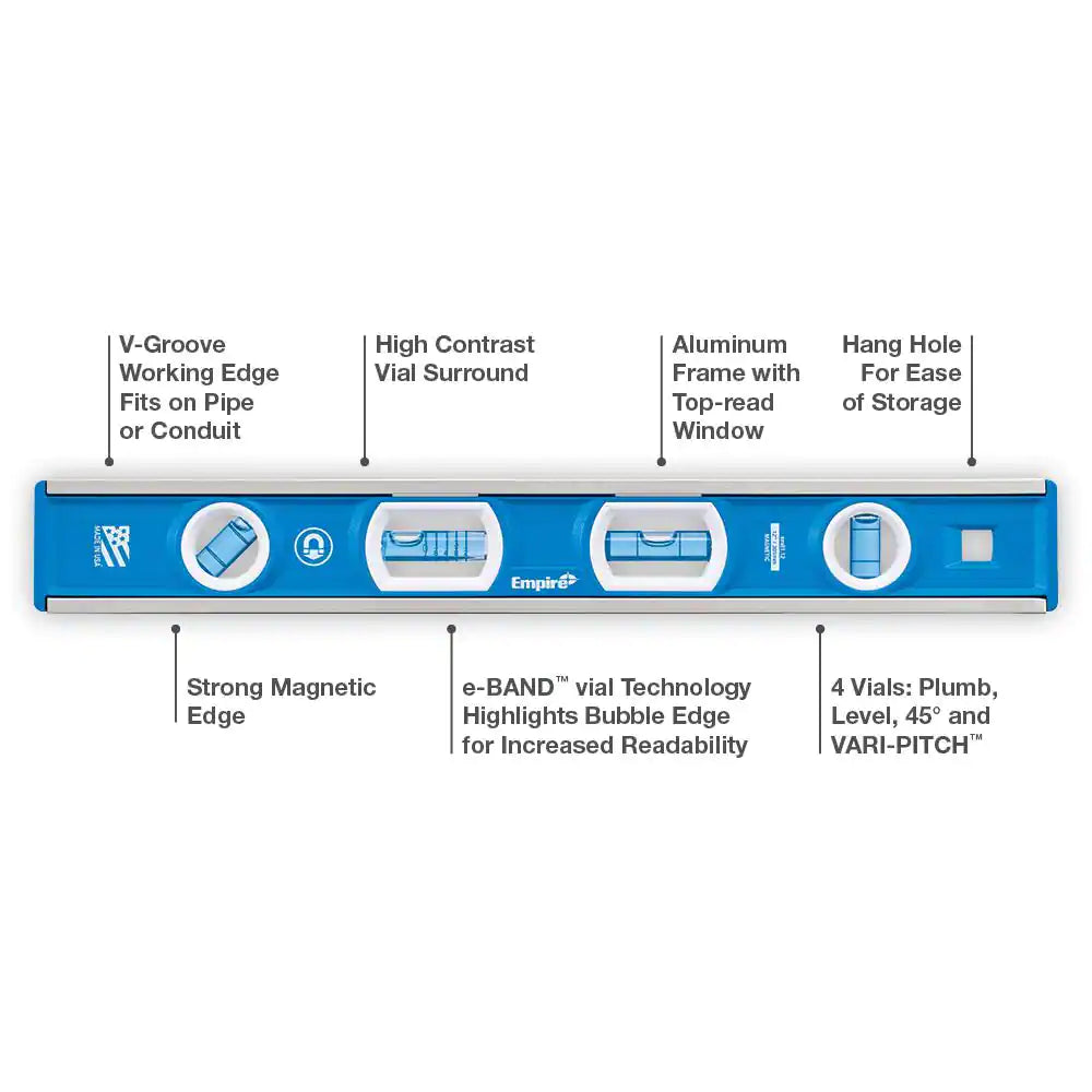 True Blue 12 In. Magnetic Tool Box Level