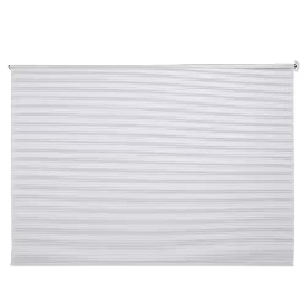 White Wheel-Operated Light Filtering PVC Exterior Shade 96 In. W X 72 In. L