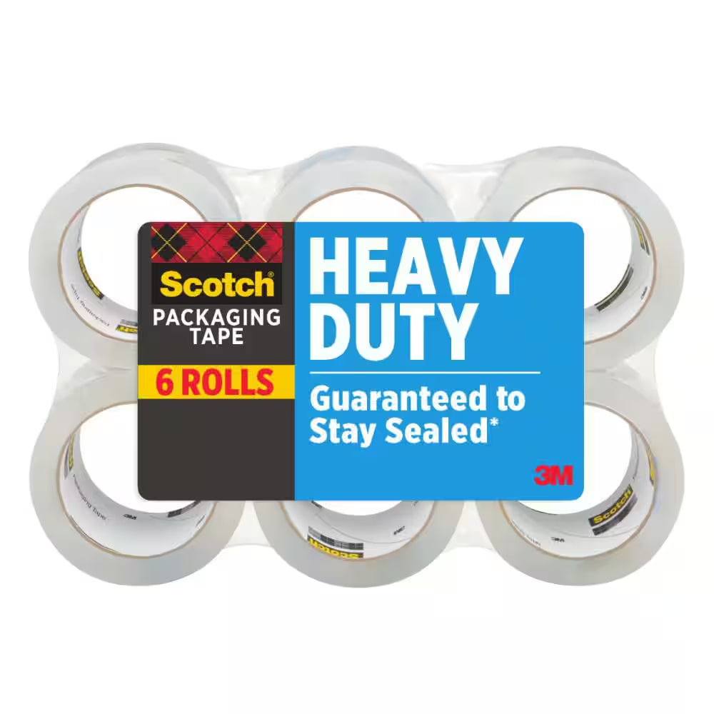 1.88 In. X 54.6 Yds. Heavy Duty Shipping Packaging Tape (6 Rolls per Pack)