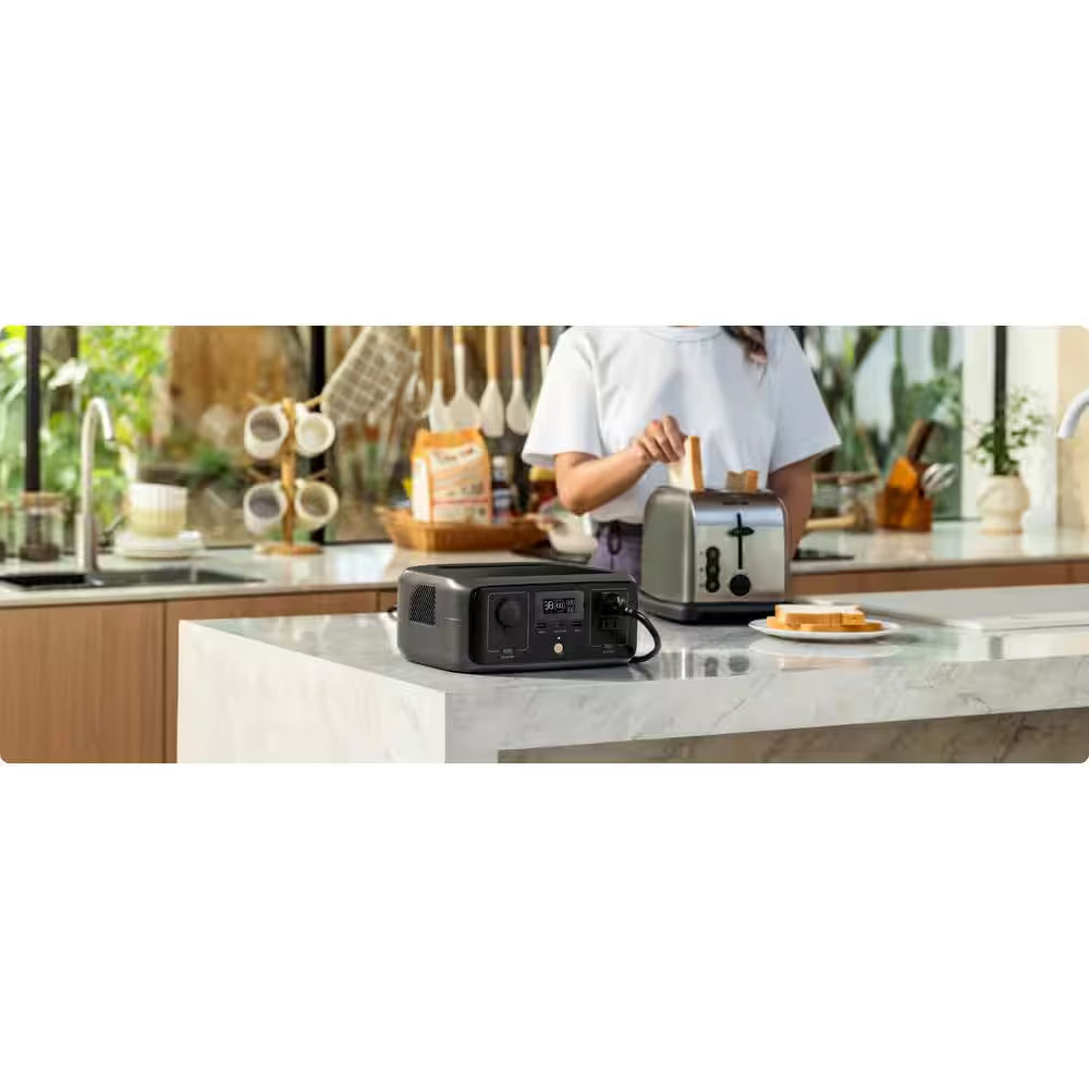245 Wh River-3, 300-Watt Output, LFP Power Station, Home Backup, Camping, Push-Button Start Battery Generator
