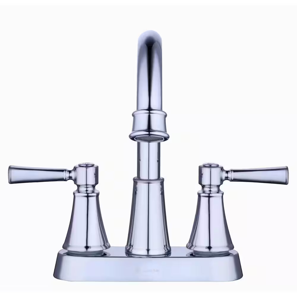 Melina 4 In. Centerset Double Handle High-Arc Bathroom Faucet in Chrome