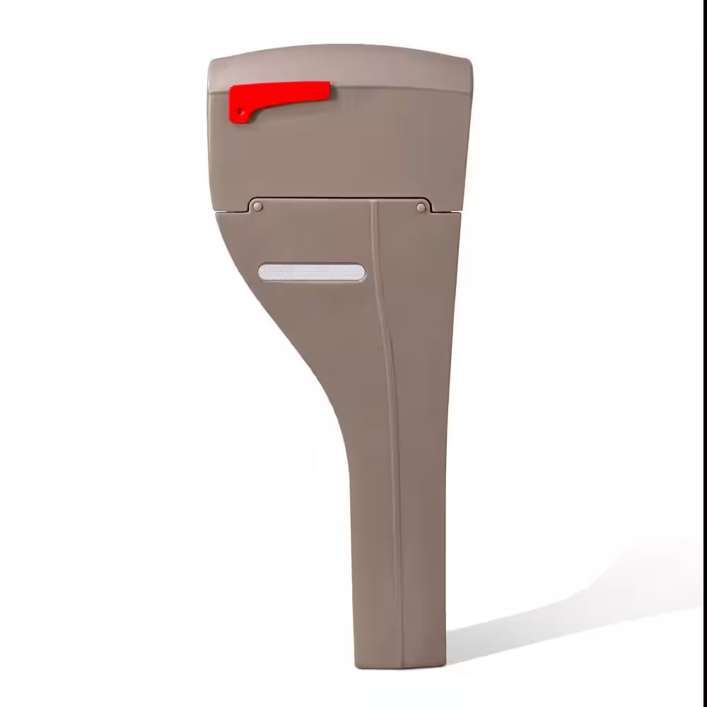 Mailmaster Extra Large Resin Overpost Mailbox and Post Combo Mocha