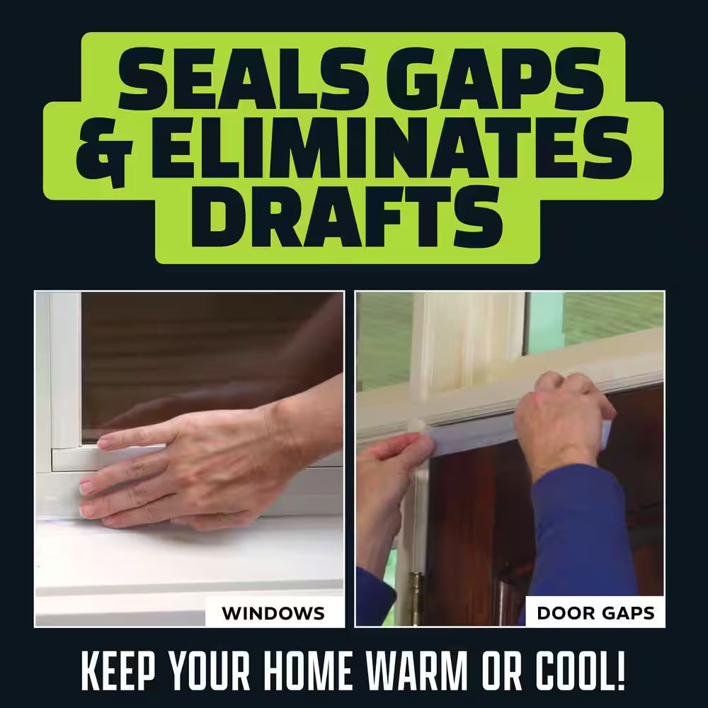 Alien Seal 1.4 In. X 49 Ft. Transparent Anti-Draft Adhesive Instant Insulation Seal Tape (3-Pack)