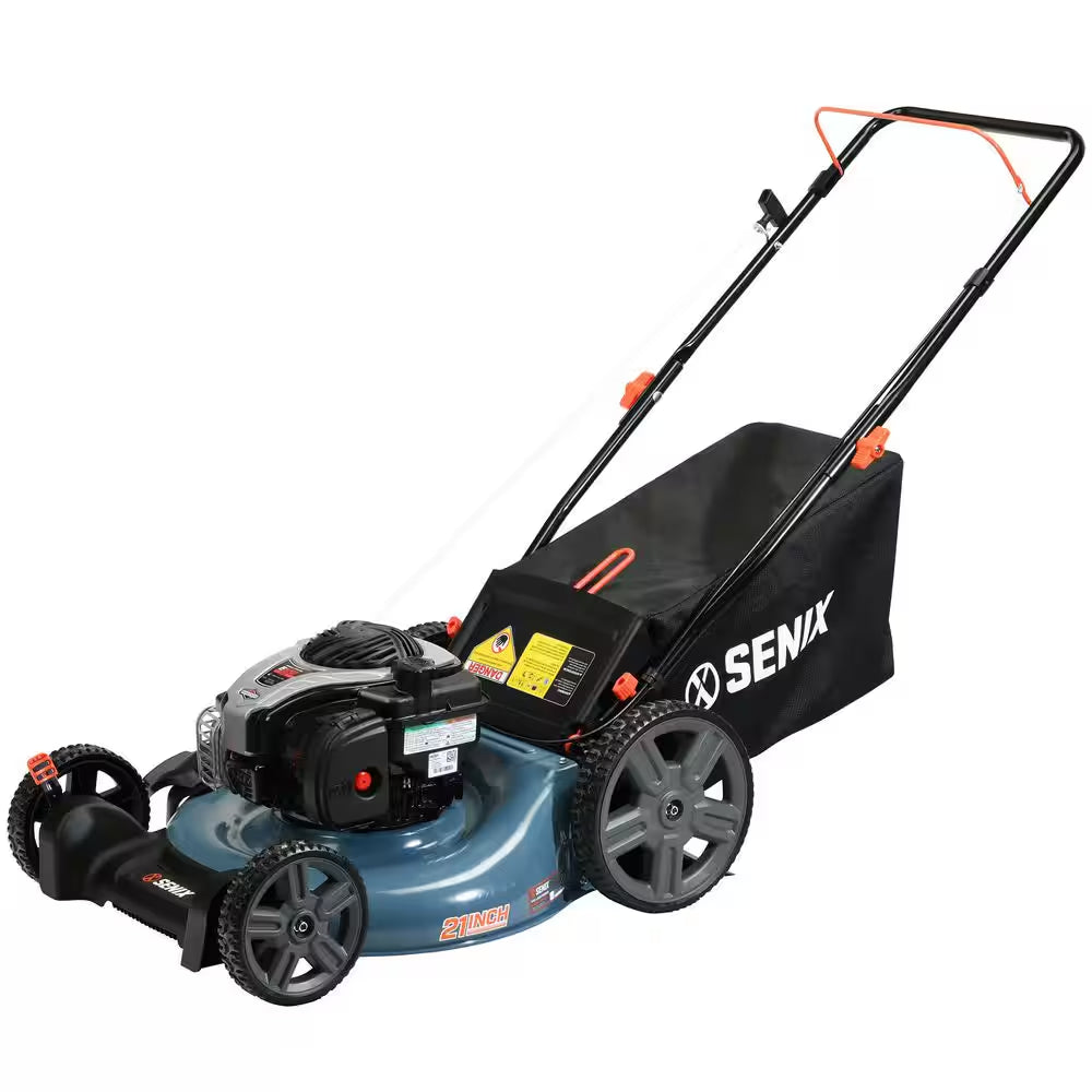 21 In. 140Cc 4-Cycle Briggs and Stratton Engine Gas Push Lawn Mower with 3-In-1 Mulching Bagging Side Discharge