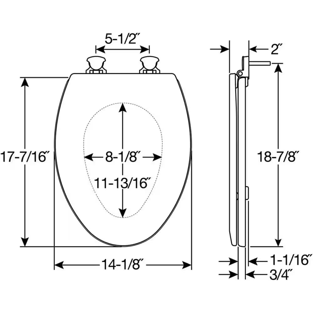 Elongated Enameled Wood Removes for Easy Cleaning Toilet Seat in Dresden Blue