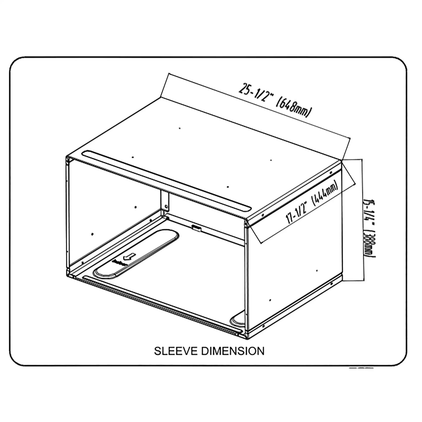 25.5-In W X 15.25-In H through the Wall Wall Sleeve