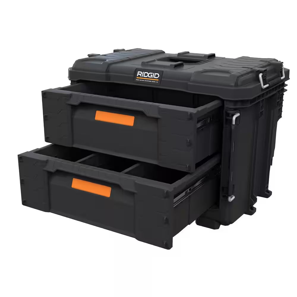 2.0 Pro Gear System 22 In. XL 2 Drawers Modular Tool Box Storage