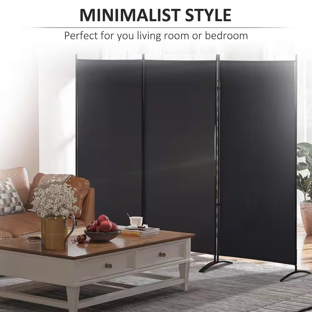 3-Panel Folding Screen Room Divider Privacy Partition Indoor Outdoor