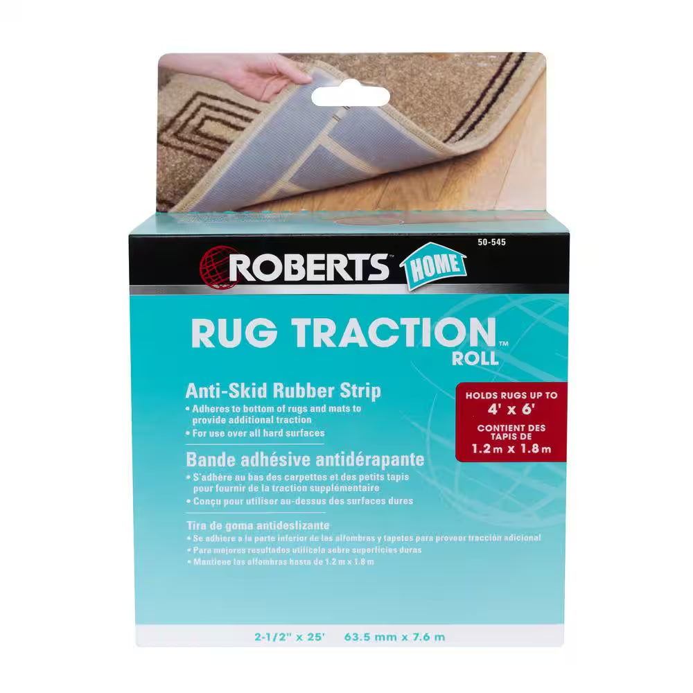 2-1/2 In. X 8.3 Yds. Rug Traction Anti-Slip Rubber Tape
