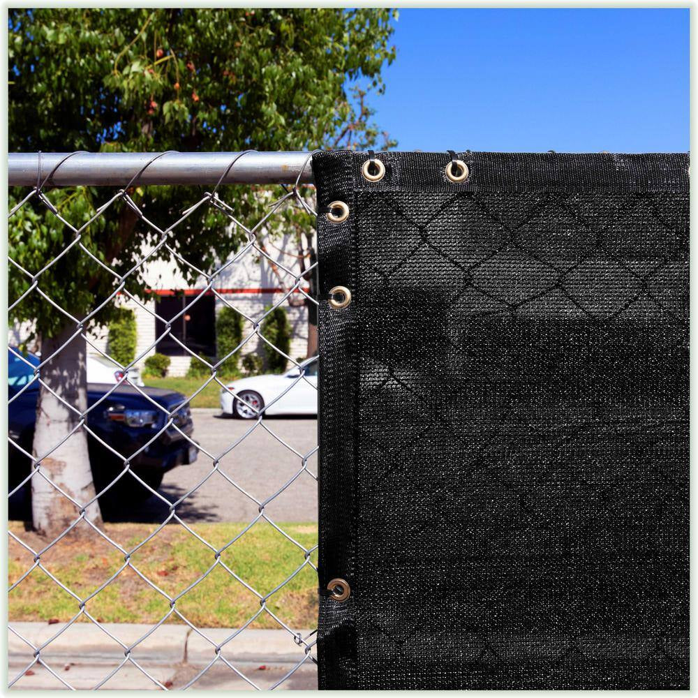 5 Ft. X 5 Ft. Black Privacy Fence Screen HDPE Mesh Windscreen with Reinforced Grommets for Garden Fence (Custom Size)