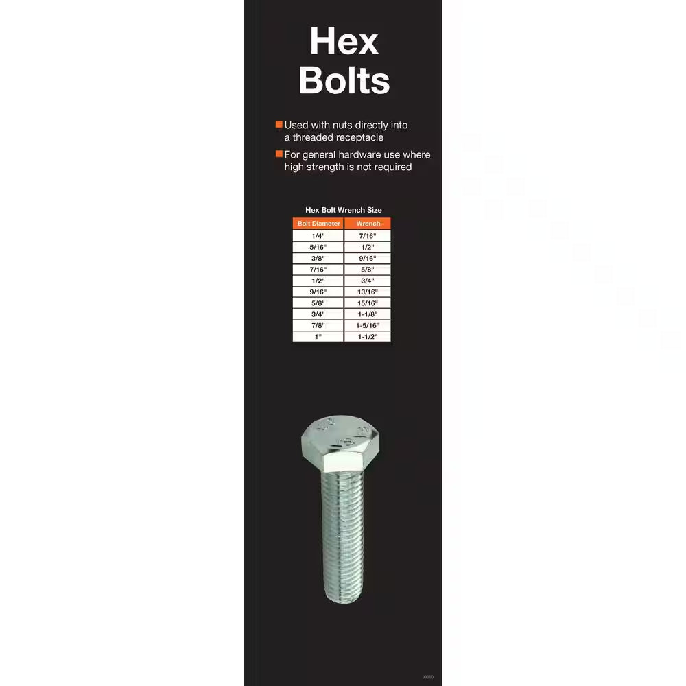 5/16 In.-18 X 1-1/2 In. Zinc Plated Hex Bolt (50-Pack)