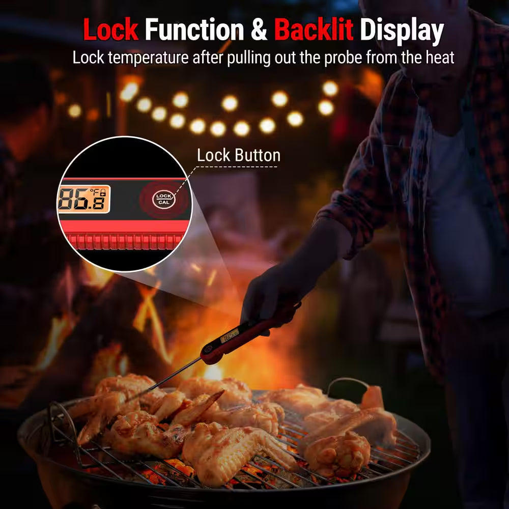 Waterproof Digital Instant Read Meat Thermometer Food Candy Cooking Kitchen Thermometer