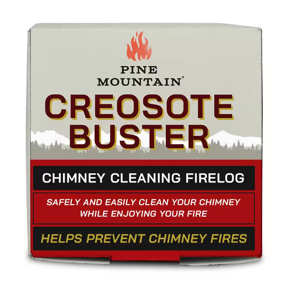 Creosote Buster Chimney Cleaning Safety Fire Wax Log, Large, for Fireplaces and Wood Stoves (1-Pack)