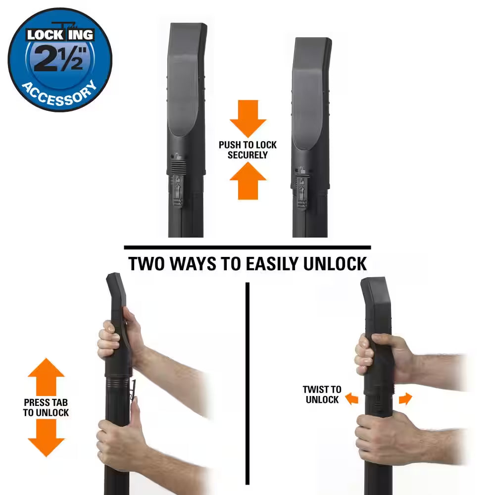 2-1/2 In. LA2503 Locking Car Nozzle Accessory Shop Vacuum Attachment for  Wet Dry Vacs Hoses and Wands