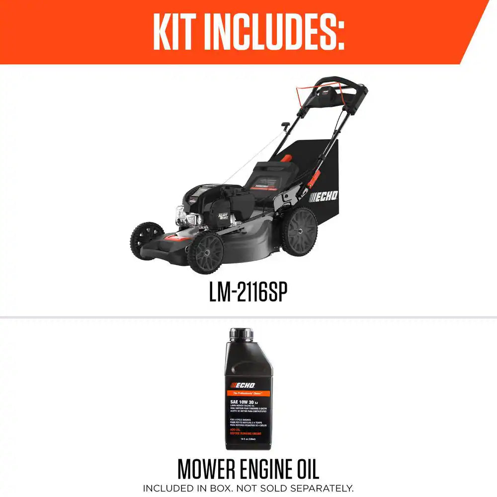 21 In. 163 Cc Briggs and Stratton Gas 3-In-1 One Blade RWD Self-Propelled Walk behind Lawn Mower W/ 7 Height Adjustments