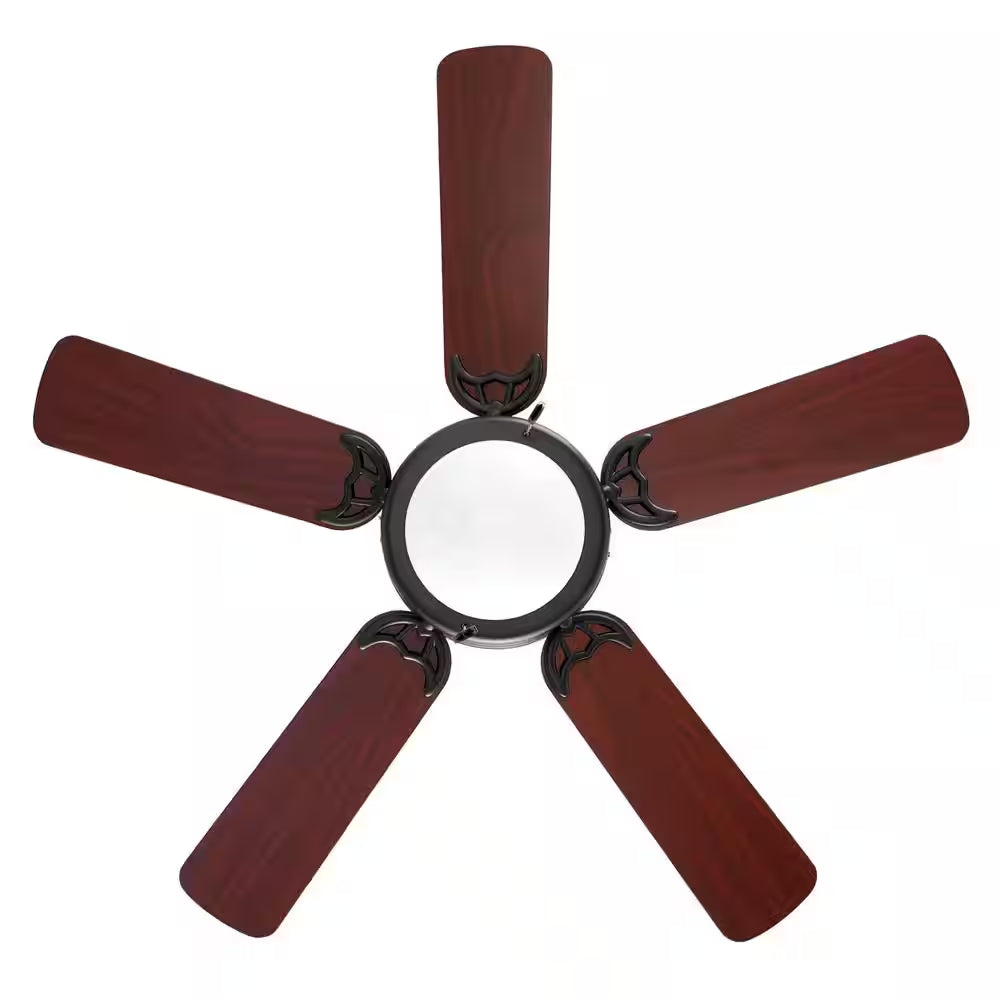 Hugger 44 In. LED Indoor Matte Black Ceiling Fan with Light Kit