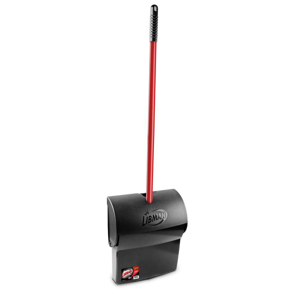 12 In. X 36 In. High Power Closed Lid Lobby Dustpan with Handle