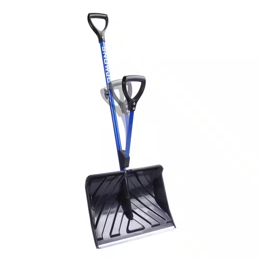 41.3 In. Shovelution Strain-Reducing Snow Shovel with Spring-Assist Metal Handle and 18 In. Aluminum Wear Strip Blade