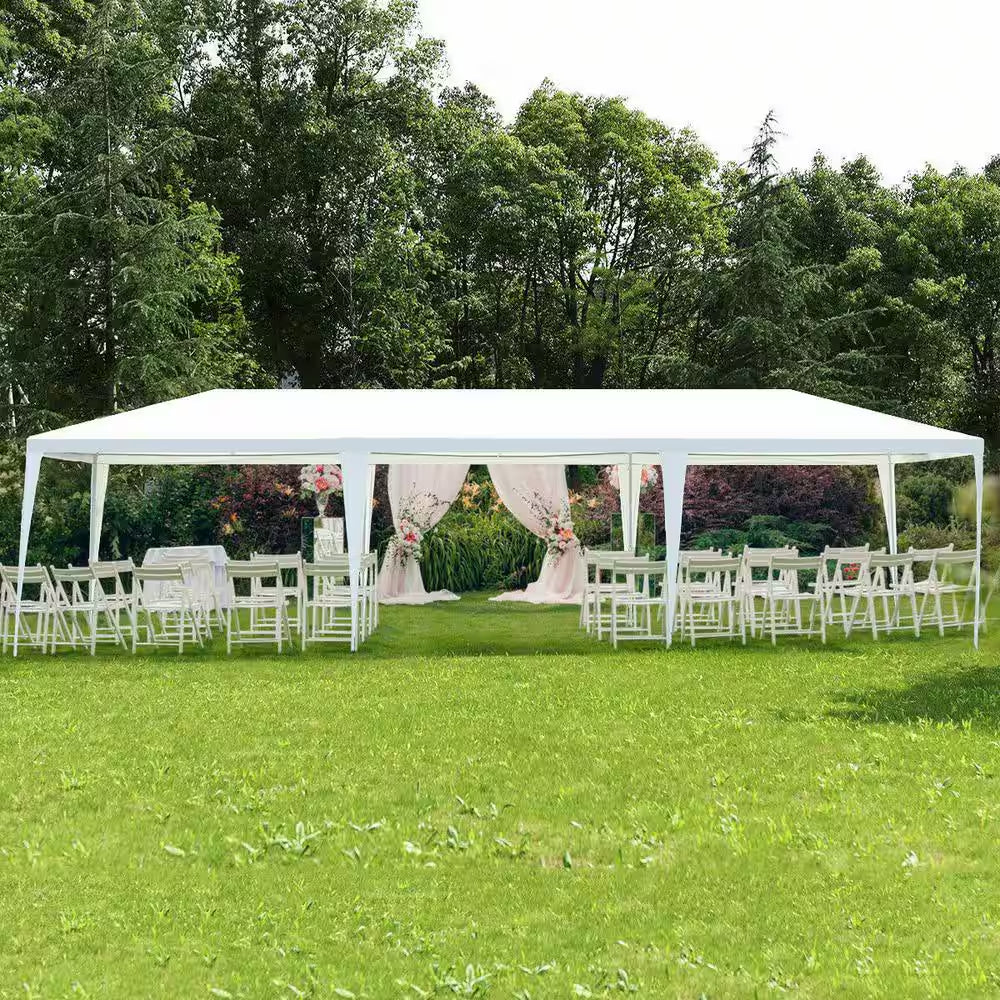10 Ft. X 30 Ft. White Canopy Heavy-Duty Gazebo Pavilion Event Party Wedding Outdoor Patio Tent 5 Sidewall