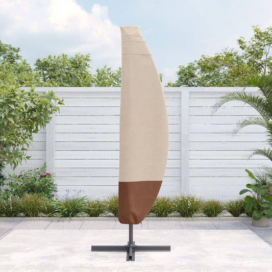 Fit for Cantilever Umbrella 9 Ft. to 11 Ft. Waterproof Outdoor Parasol Offset Umbrella Cover in Beige and Khaki