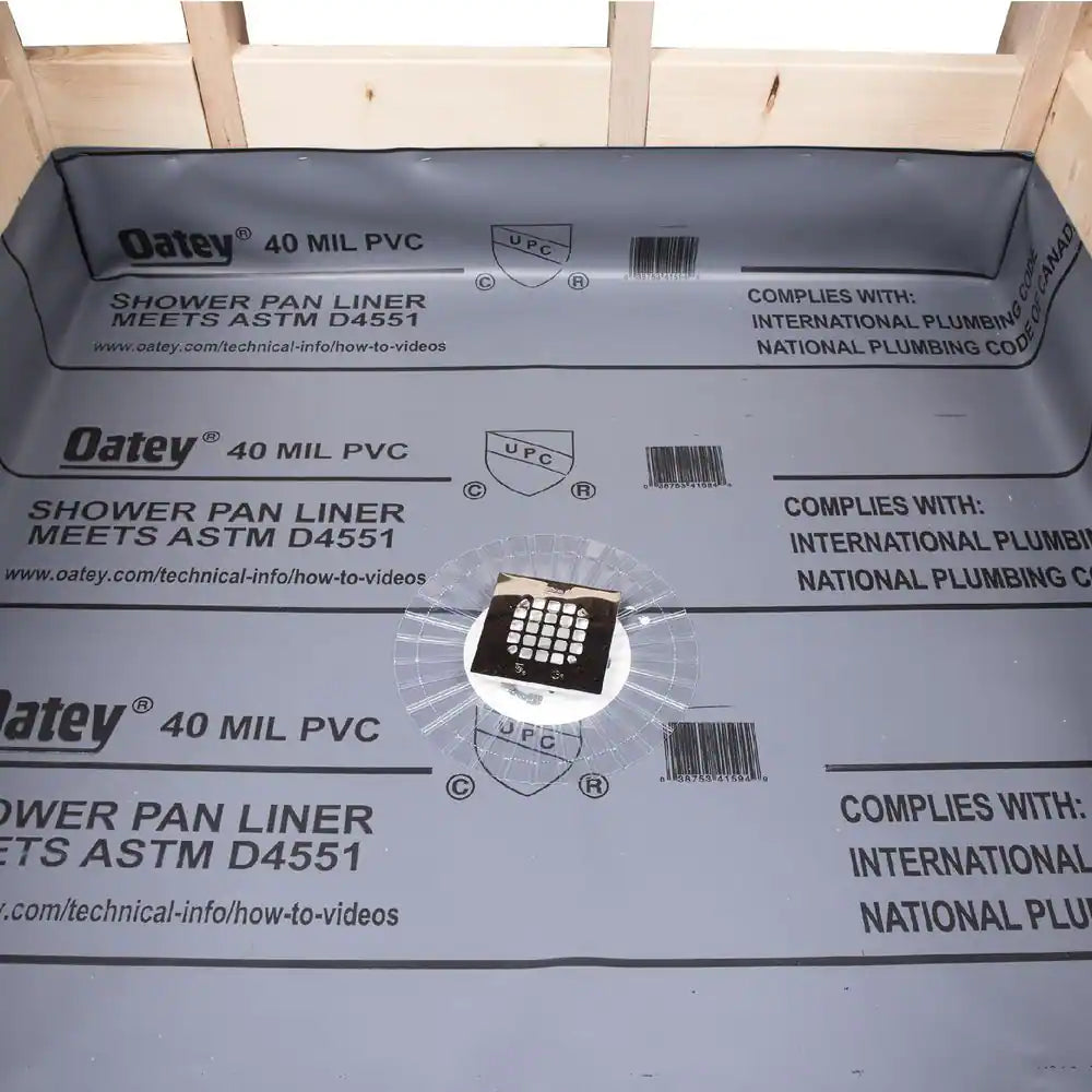 6 Ft. X 10 Ft. Gray PVC Shower Pan Liner