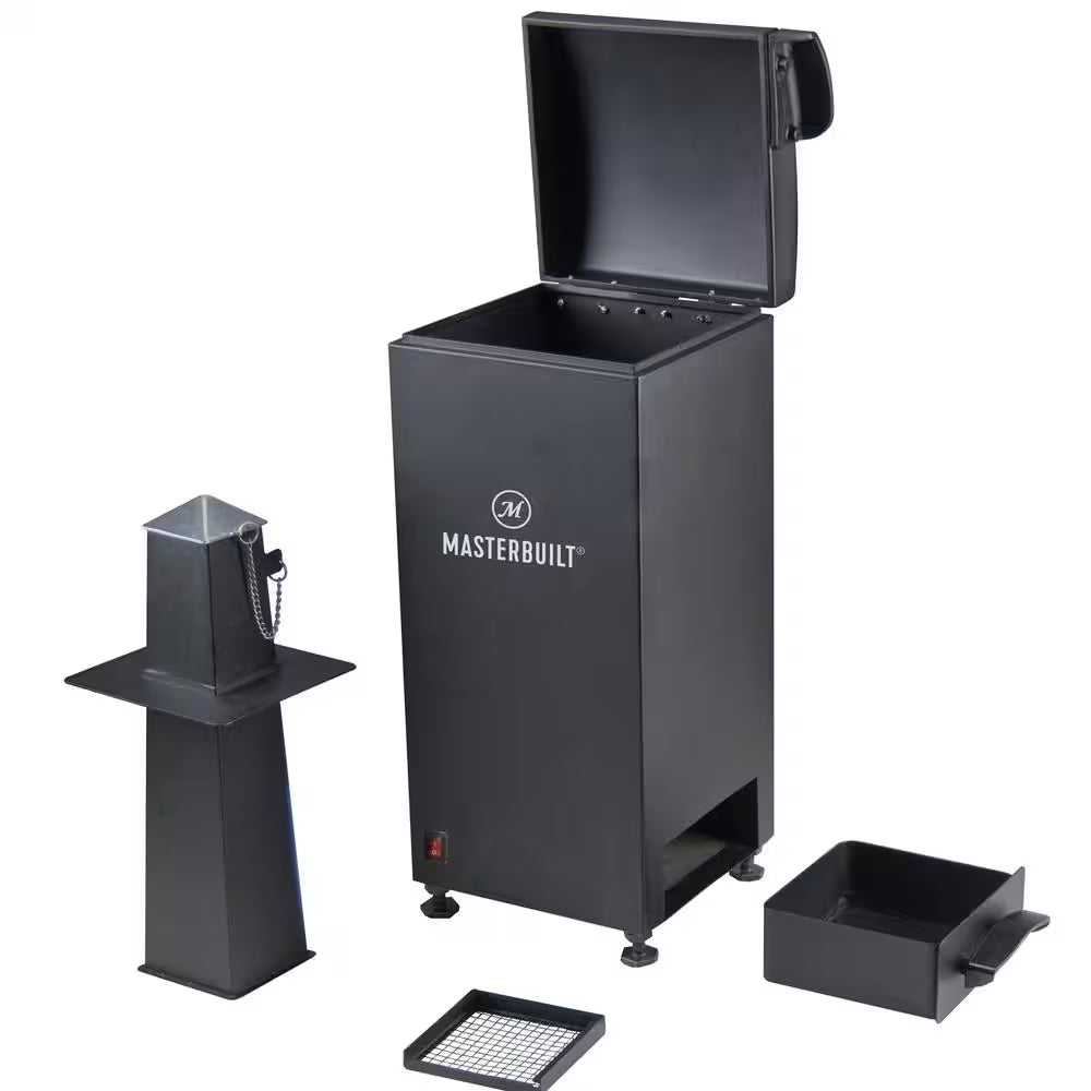 Slow and Cold Smoker Accessory Attachment in Black