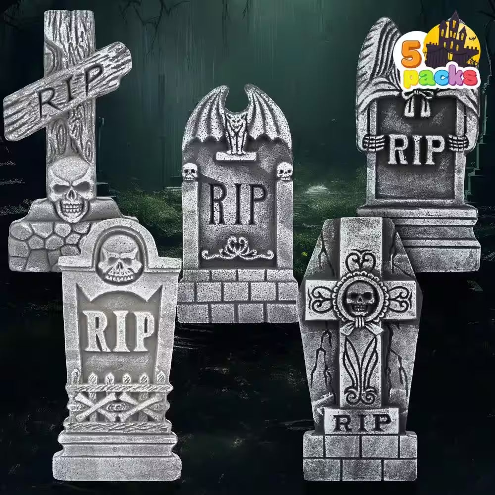 17” Halloween Foam RIP Graveyard Tombstones