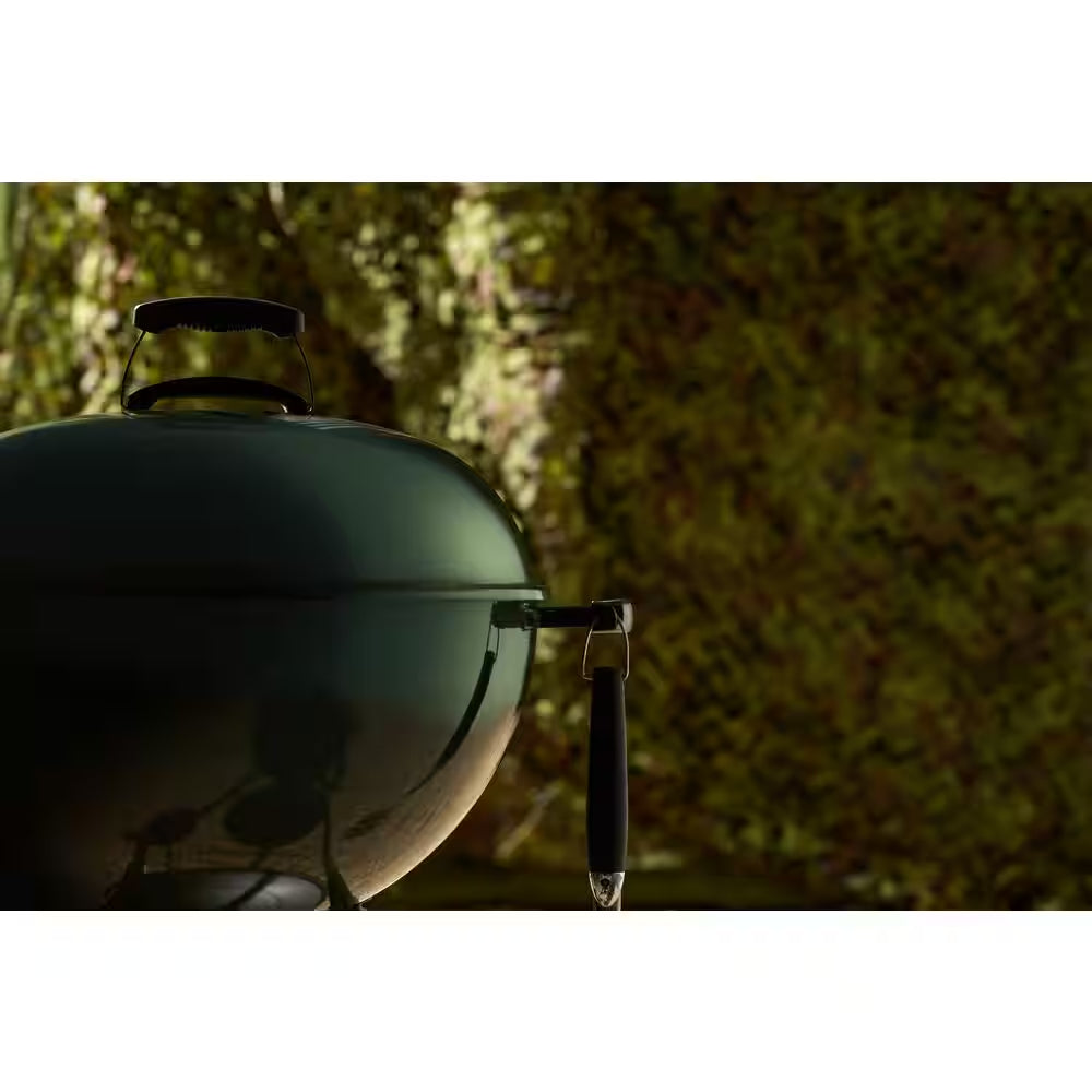 Original Kettle 22 In. Charcoal Grill American Flag in Green with One-Touch Cleaning System