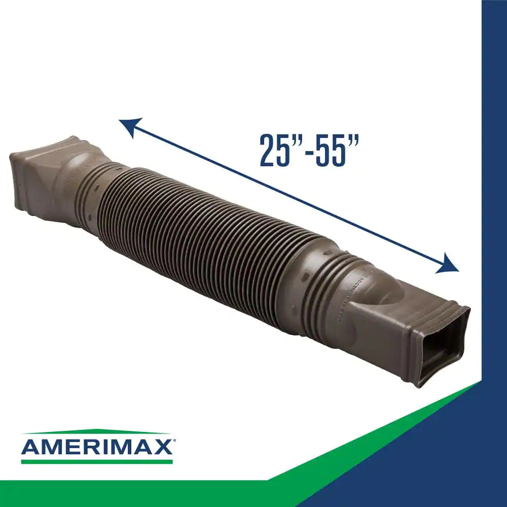 Flex a Spout 55 In. Brown Vinyl Downspout Extension