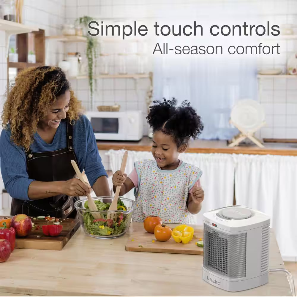 1500-Watt 7.65 In. Electric Bathroom Ceramic Space Heater with Fan and ALCI Safety Plug