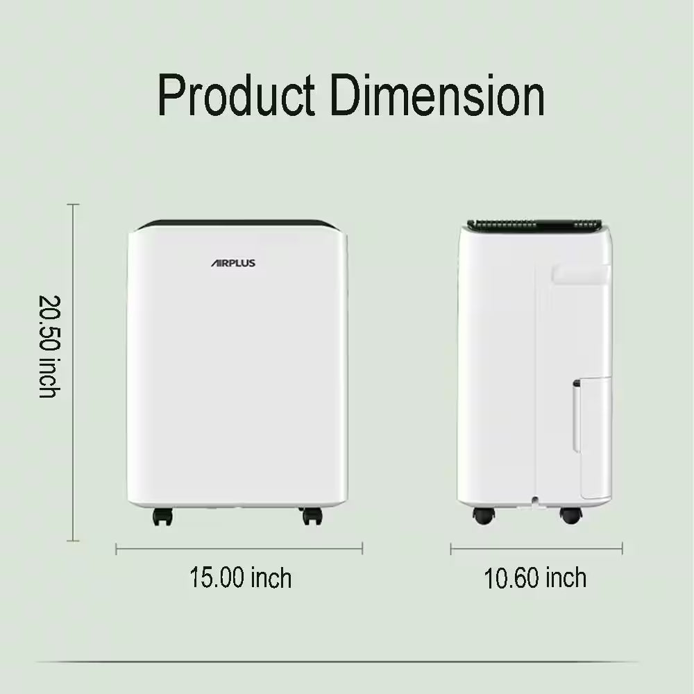 50 Pt. 4,500 Sq. Ft. Dehumidifier in White with Drain Hose and Bucket, Auto Defrost, Low Noise, Dehumidify Efficiently