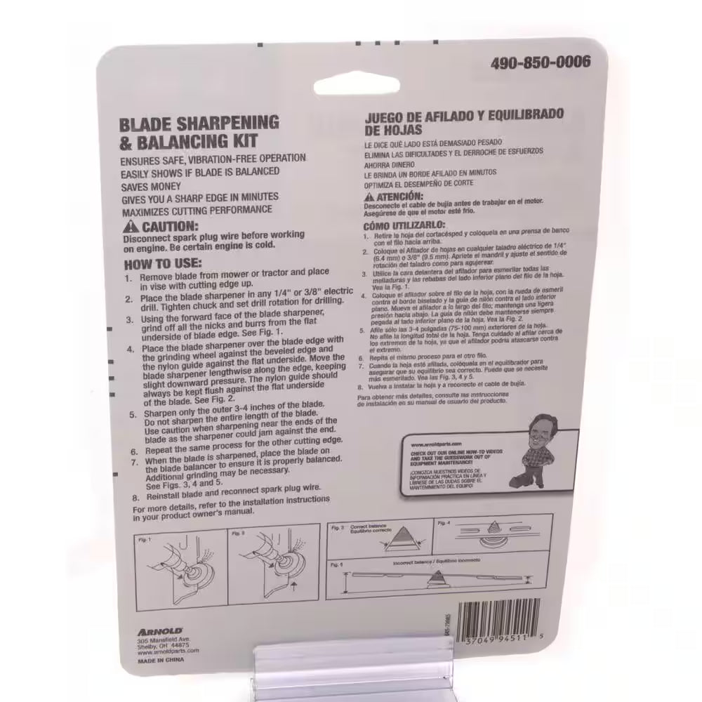 Universal Lawn Mower Blade Sharpening Kit