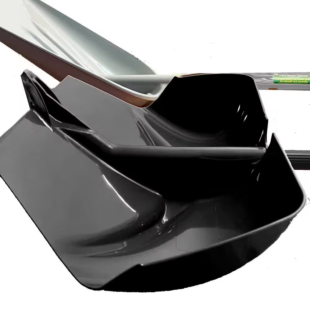 Crack Jumper 24 In. Combo Pusher, Adjust 42 in Vinyl-Coated Metal Handle, Abs-Plastic Blade, Ergonomic Grip Snow Shovel