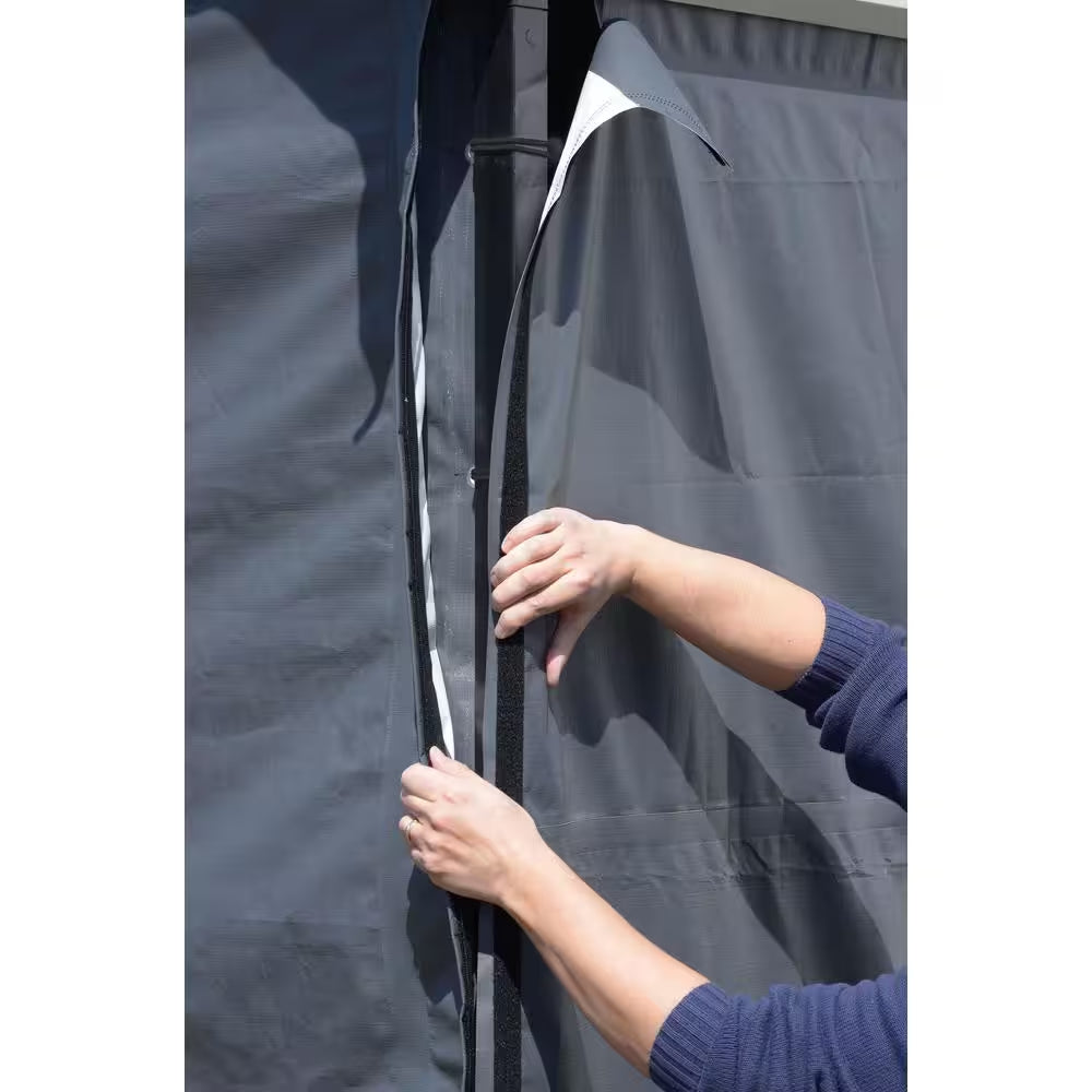10 Ft. W X 15 Ft. D Enclosure Kit for Carport with Convenient Drive-Through Access and Heat-Sealed Seams
