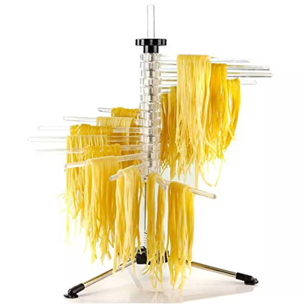 Bpa-Free Acrylic Spiral Drying Rack Wand, Pasta Maker Accessories, 3-Legged Sturdy Base (ACPPA900C)