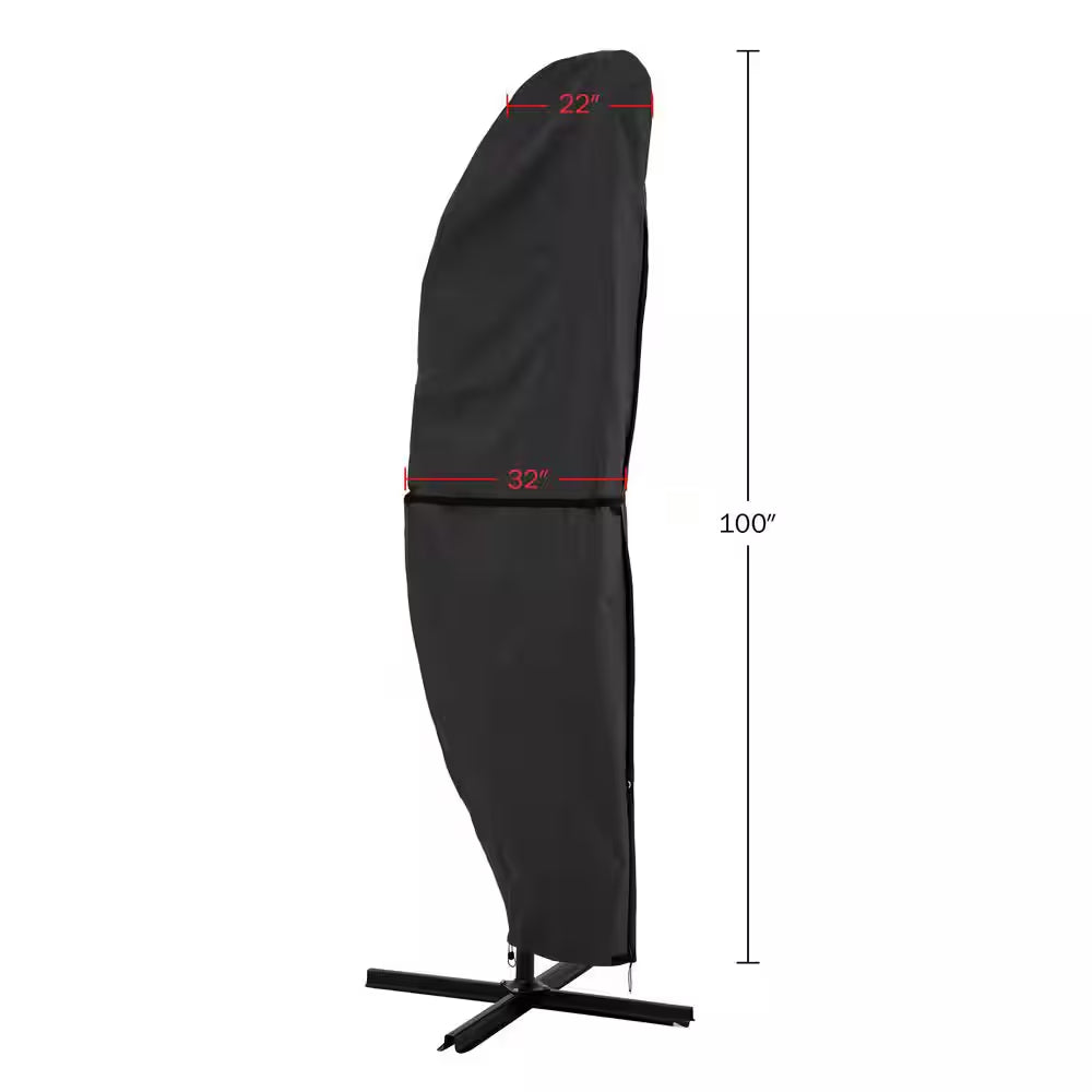 Offset Outdoor Umbrella Cover - Heavy-Duty Waterproof Protection up to 11.5 Ft round or 7.5 Ft Square