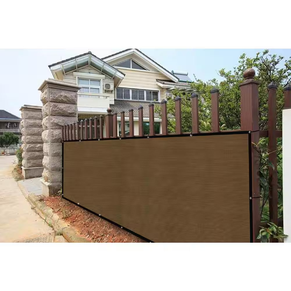 3 X 10 Ft. Privacy Fence Screen Heavy-Duty 90% Blockage Shade Cover Fencing Net for Wall Garden Gazebo Backyard Brown
