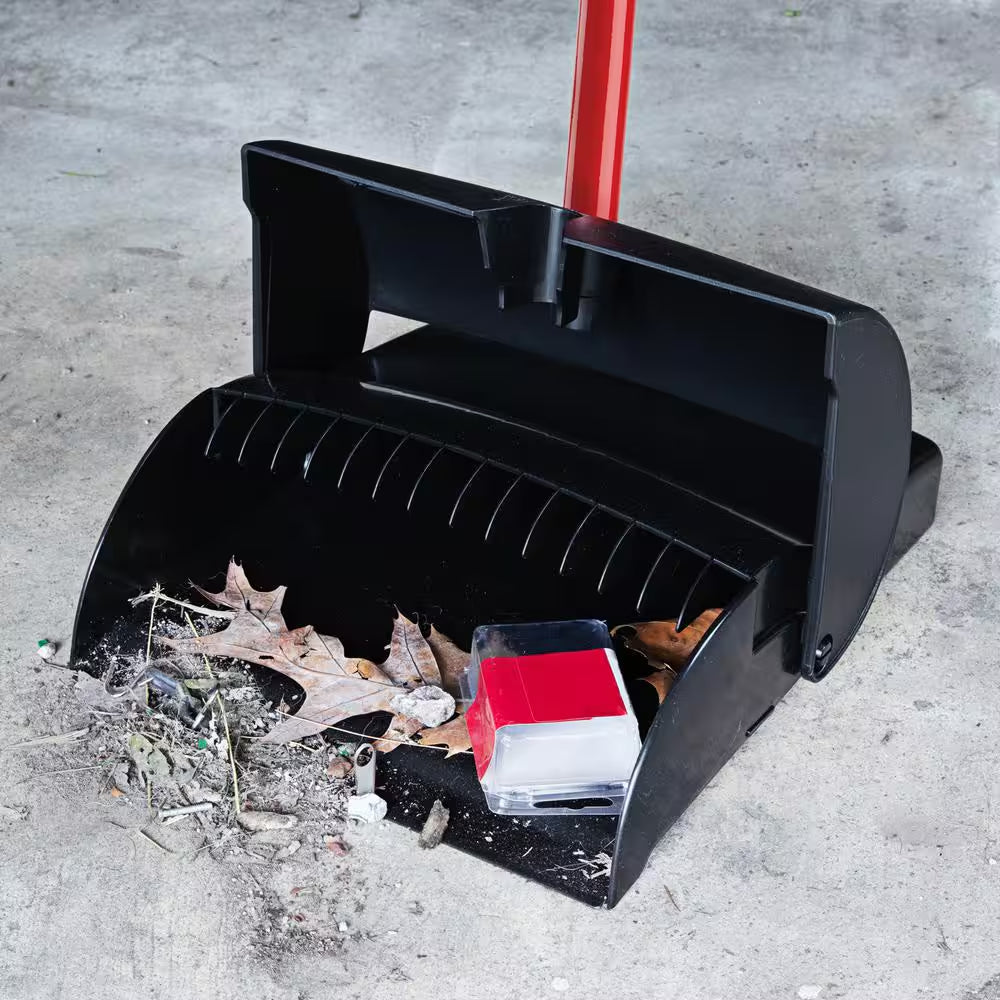 12 In. X 36 In. High Power Closed Lid Lobby Dustpan with Handle