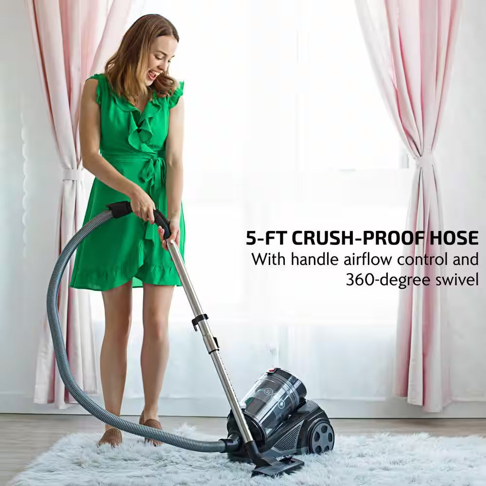 ST2620 Series Bagless Corded Replaceable Multisurface in Black, Canister Vacuum