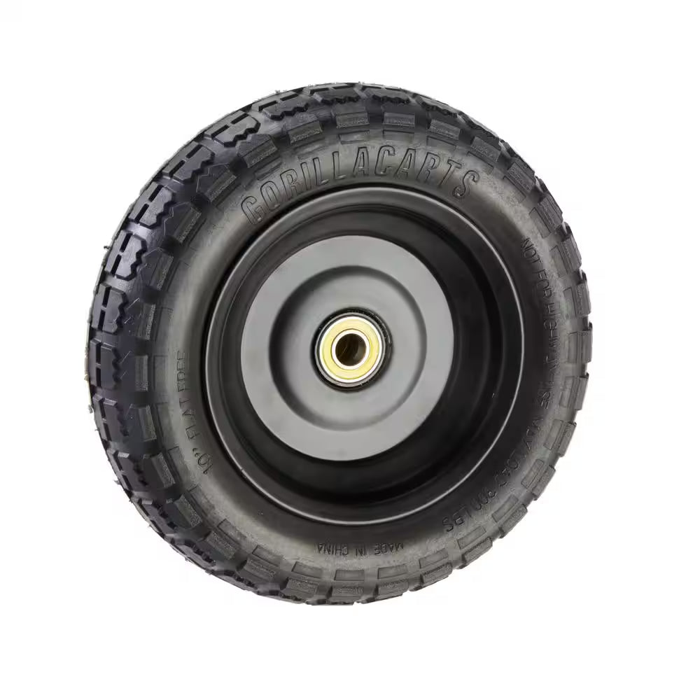 10 In. No Flat Replacement Tire for  Carts (2-Pack)