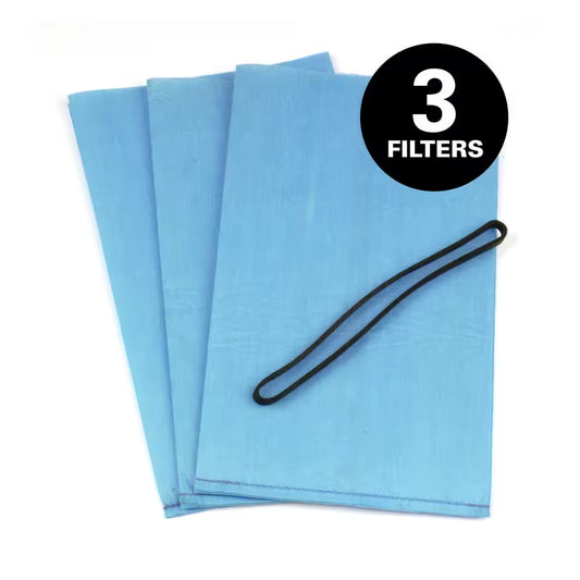 Genuine Replacement Wet Dry Vac Bag Filters with Band for Select Stinger and Bucket Head Shop Vacuums (3-Pack) VF2000