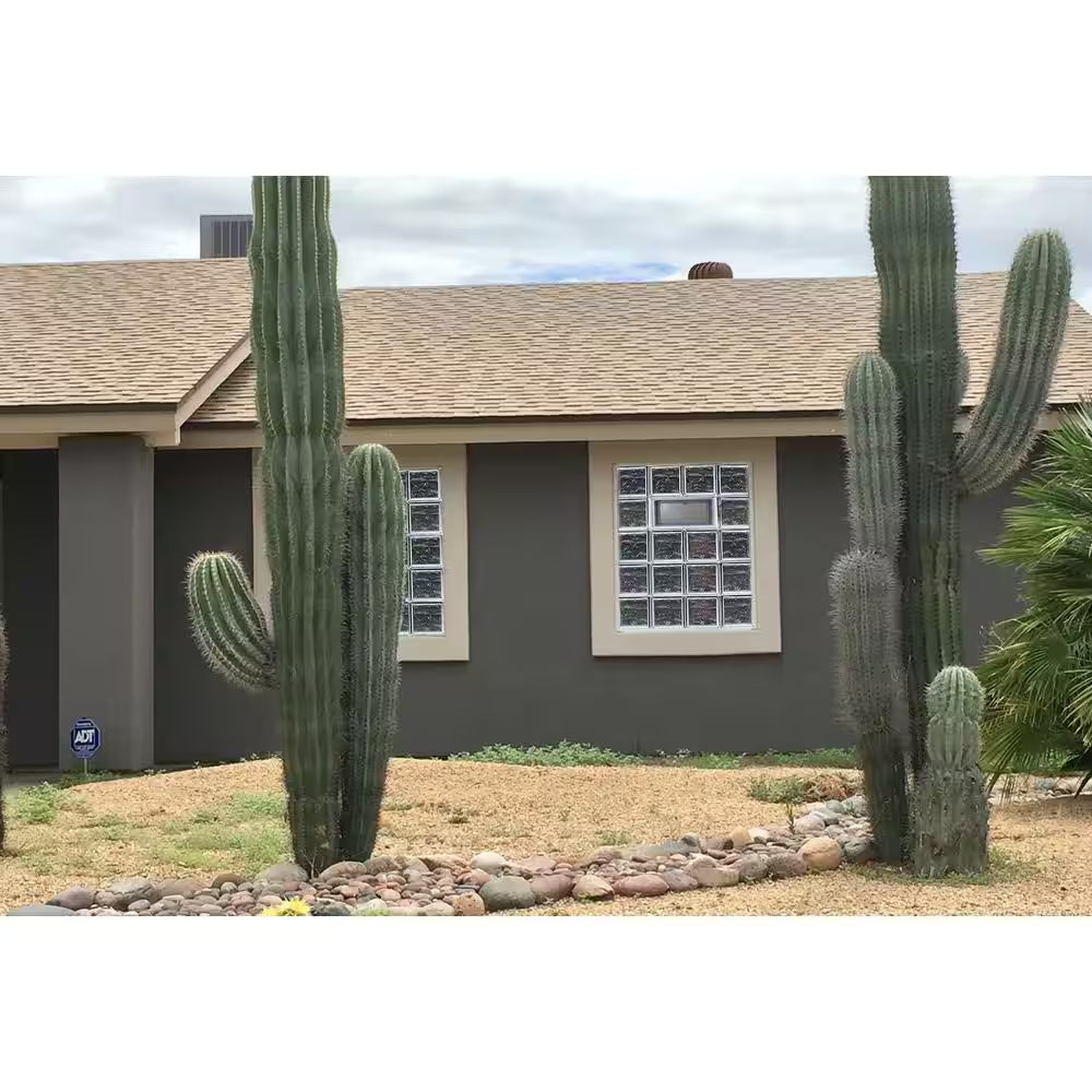 3 In. Thick Series 16 In. X 8 In. X 3 In. Hopper Vent for Glass Block Windows (Actual 15.5 X 7.75 X 3.12 In.)